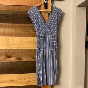Universal Thread small, blue chambray linen dress
